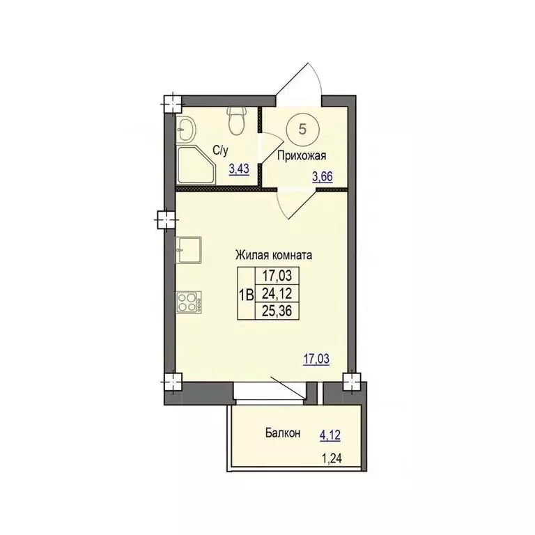 1-к кв. Псковская область, Псковский район, Завеличенская волость, д. ... - Фото 1