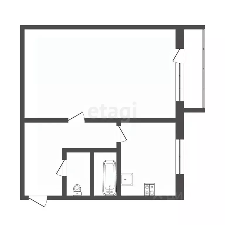 1-к кв. Ярославская область, Ярославль ул. Кривова, 43 (31.2 м) - Фото 2