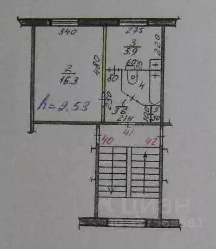 1-к кв. Хакасия, Черемушки рп 5 (28.9 м) - Фото 1