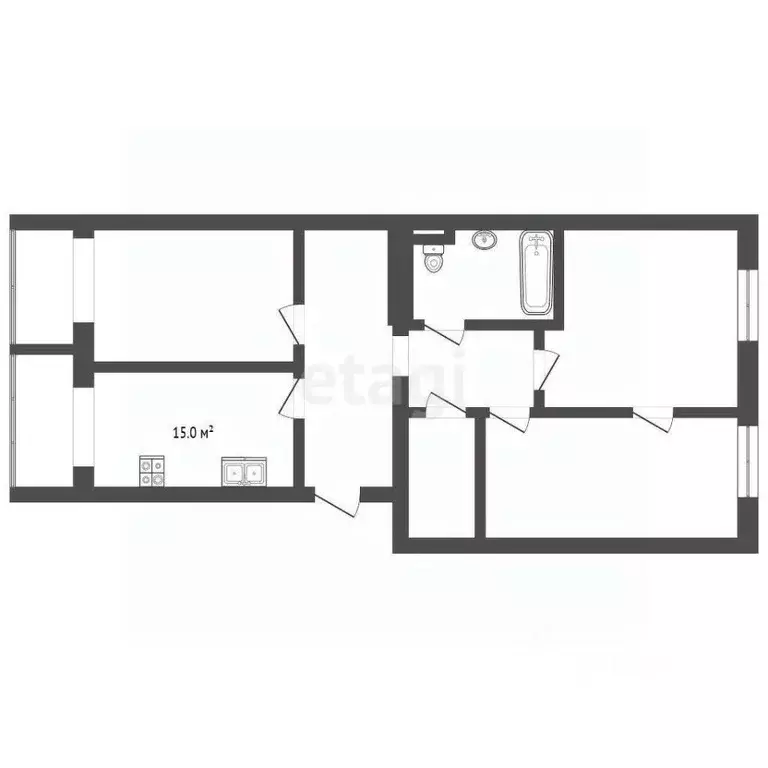 3-к кв. Омская область, Омск ул. Перелета, 28 (87.0 м) - Фото 1