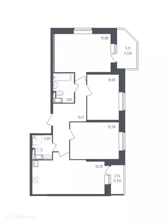 Продаётся 3-к квартира, 76.2 м - Фото 0