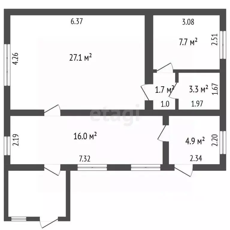 Дом в Кемеровская область, Березовский Бирюлинская ул., 9 (99 м) - Фото 1
