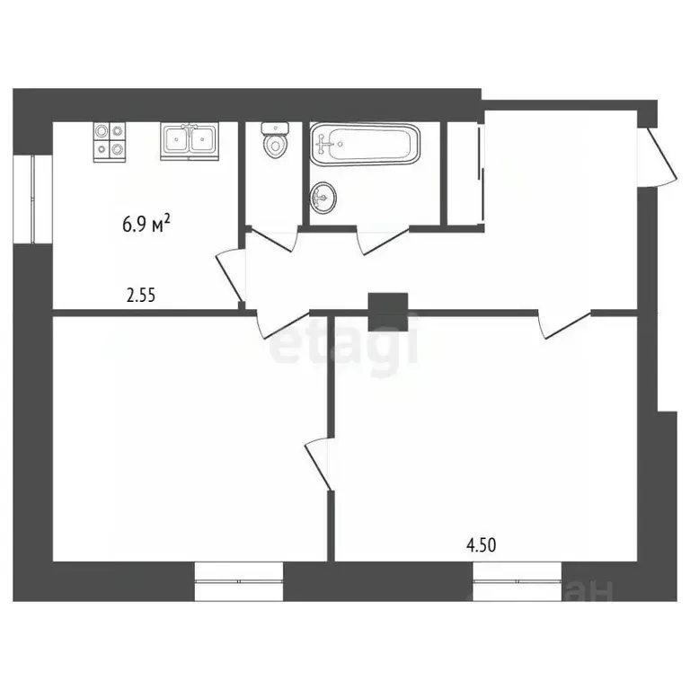 2-к кв. Московская область, Жуковский ул. Менделеева, 7 (50.8 м) - Фото 2