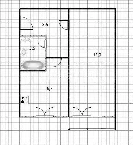 1-к. квартира, 31,1 м, 4/5 эт. - Фото 1