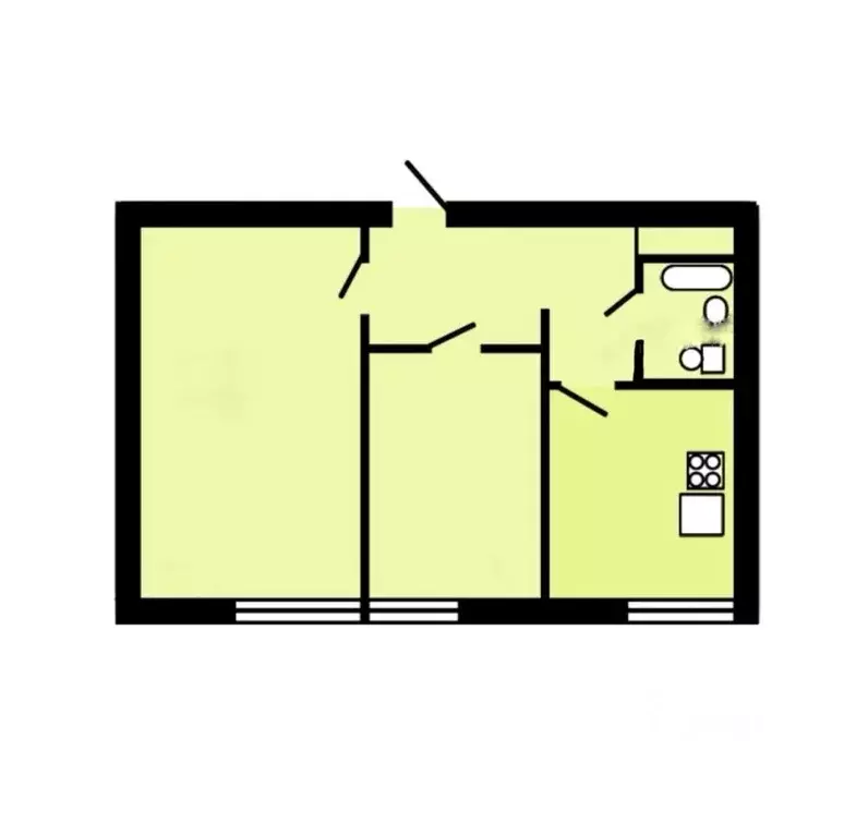 2-к кв. Москва Фестивальная ул., 48 (51.8 м) - Фото 2
