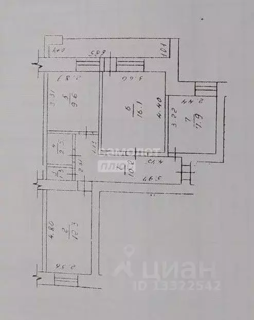 3-к кв. Смоленская область, Смоленск просп. Гагарина, 39 (59.9 м) - Фото 2