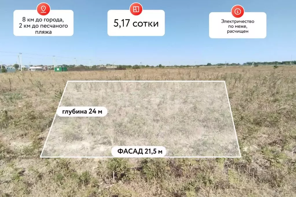 Участок в Краснодарский край, Анапа муниципальный округ, пос. ... - Фото 1