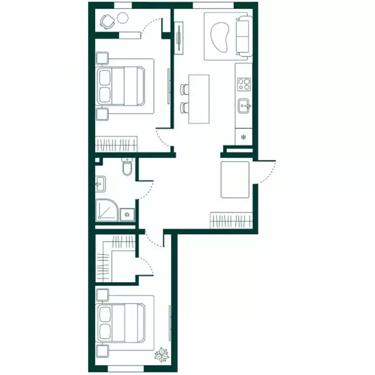3-к кв. Дагестан, Дербент Новая История жилой комплекс (72.34 м) - Фото 1