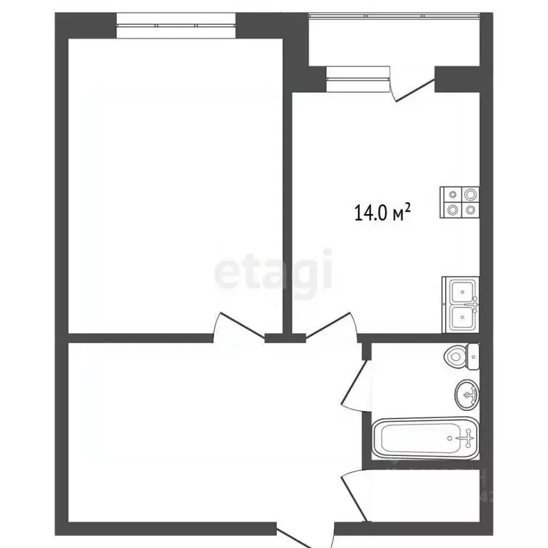 1-к кв. Забайкальский край, Чита Народная ул., 39 (45.0 м) - Фото 2
