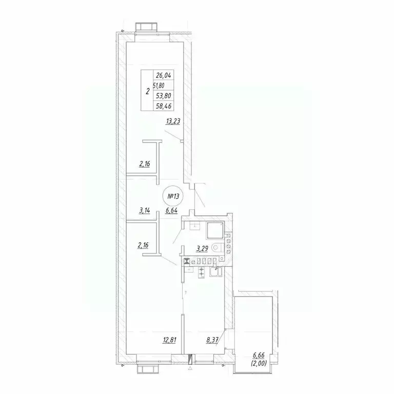 2-к кв. Калининградская область, Зеленоградск  (53.8 м) - Фото 1