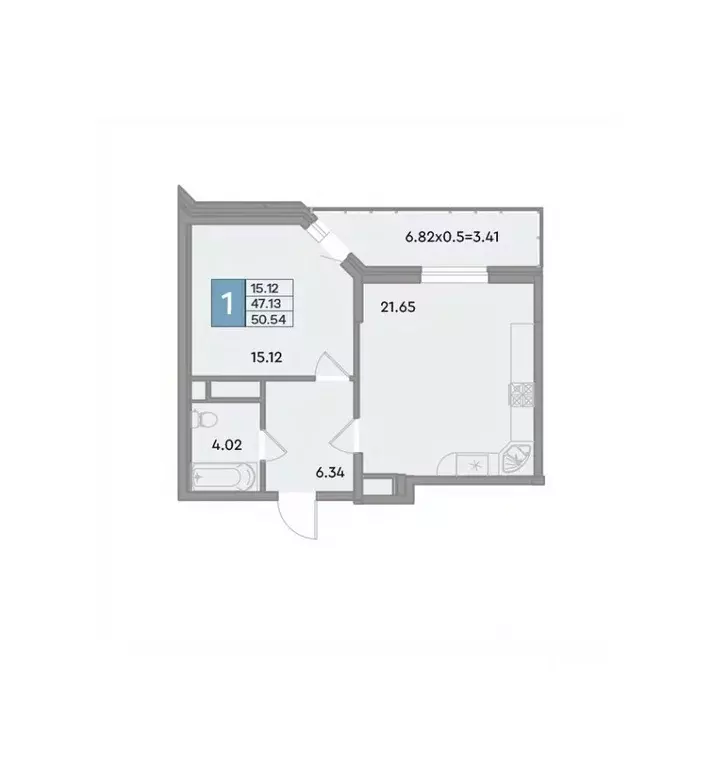 1-к кв. Краснодарский край, Краснодар ул. Шоссе Нефтяников, 26 (52.41 ... - Фото 0