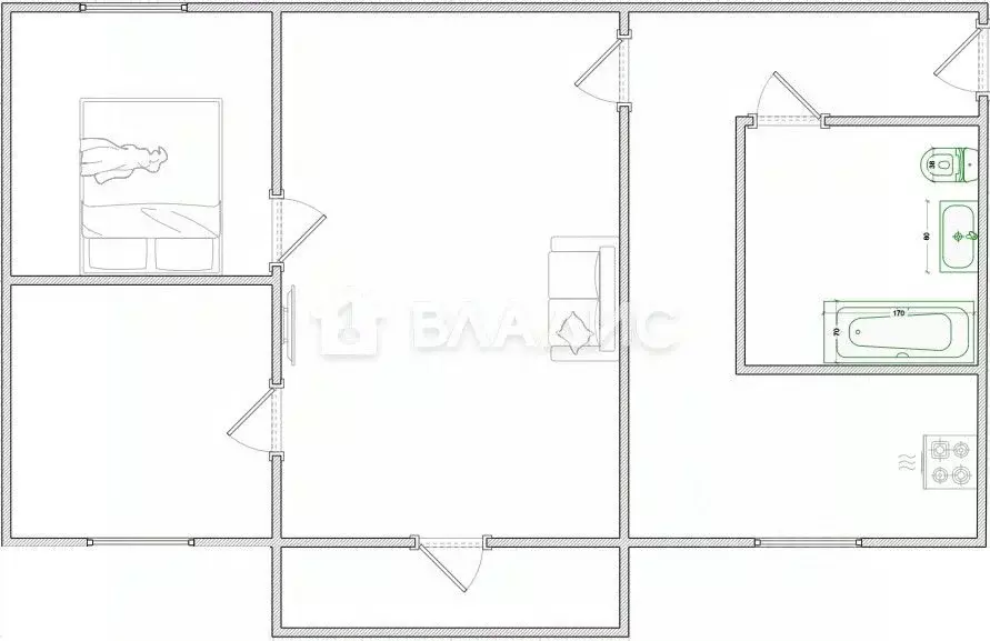 3-к кв. Пензенская область, Никольск ул. Ленина, 127 (55.7 м) - Фото 2