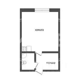 Студия Калининградская область, Калининград Красная ул., 127 (14.0 м) - Фото 1