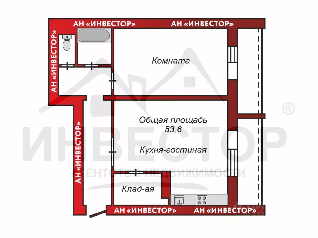 1-к кв. Челябинская область, Челябинск ул. 2-я Эльтонская, 67 (53.6 м) - Фото 2