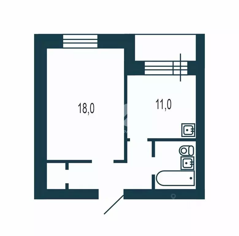 1-к кв. Новосибирская область, Бердск ул. Ленина, 114 (37.0 м) - Фото 2