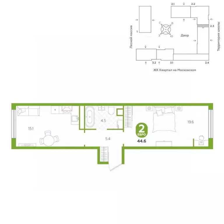 2-к кв. Тюменская область, Тюменский муниципальный округ, д. Дударева ... - Фото 1