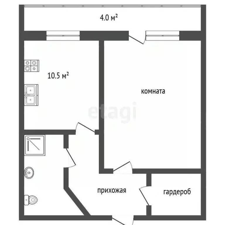 1-к кв. Московская область, Воскресенск Новлянский мкр, ул. Кагана, 6 ... - Фото 2