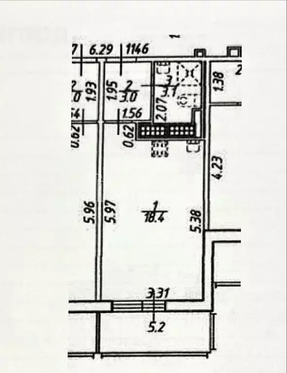 Студия Санкт-Петербург ул. Плесецкая, 16 (24.7 м) - Фото 2