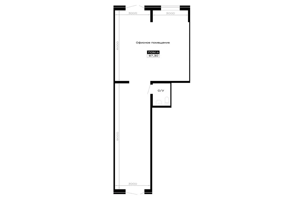 Помещение свободного назначения (67.3 м) - Фото 2