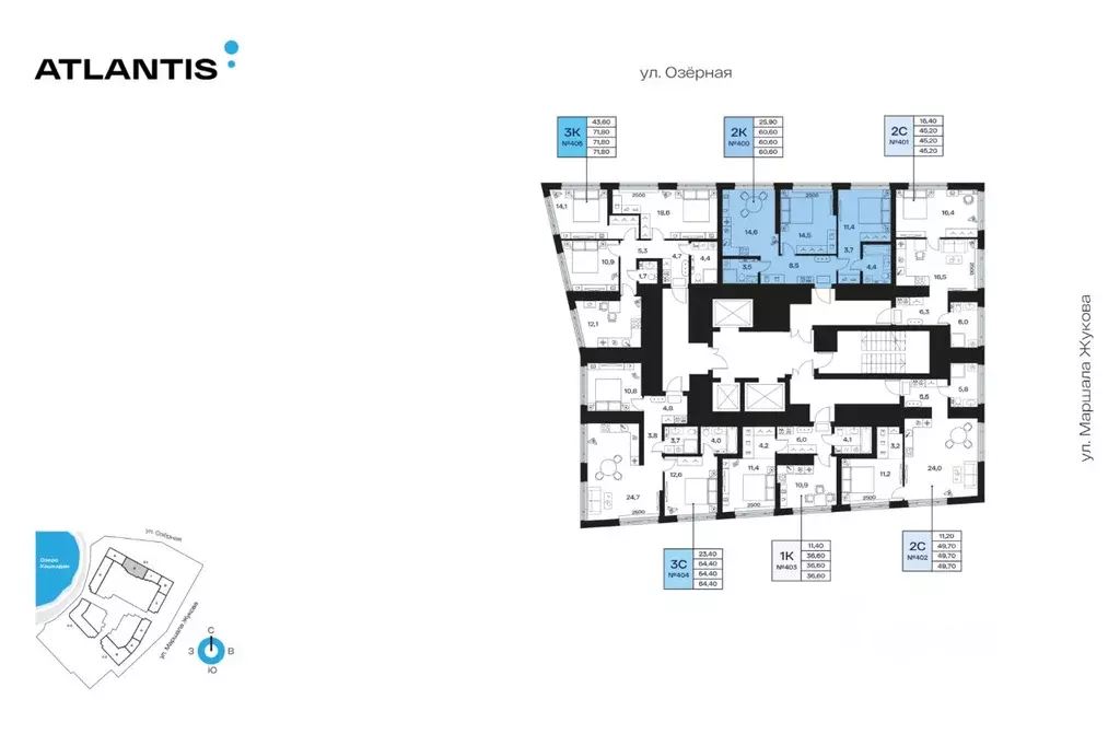 2-к кв. Башкортостан, Уфа Сипайлово жилрайон, Атлантис жилой комплекс ... - Фото 1