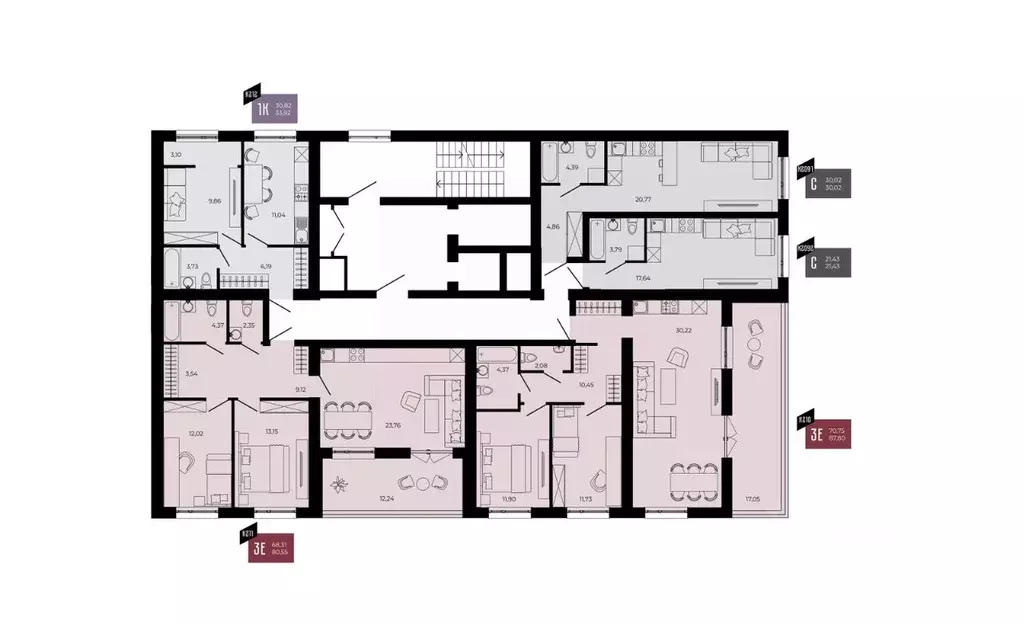 Студия Пензенская область, Пенза ул. Тепличная, 55 (30.02 м) - Фото 2