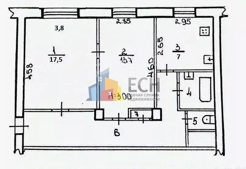 2-к кв. Тульская область, Тула ул. Металлургов, 39 (54.7 м) - Фото 2