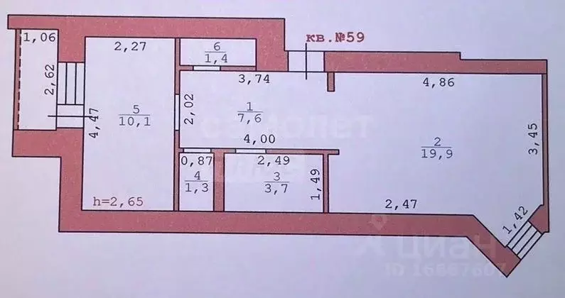 1-к кв. Оренбургская область, Оренбург Ленинская ул., 60 (44.0 м) - Фото 1