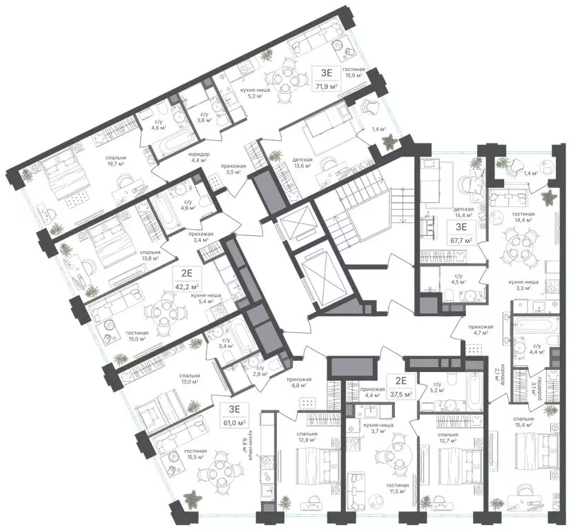 2-комнатная квартира: Москва, САО, Головинский район, жилой комплекс ... - Фото 1