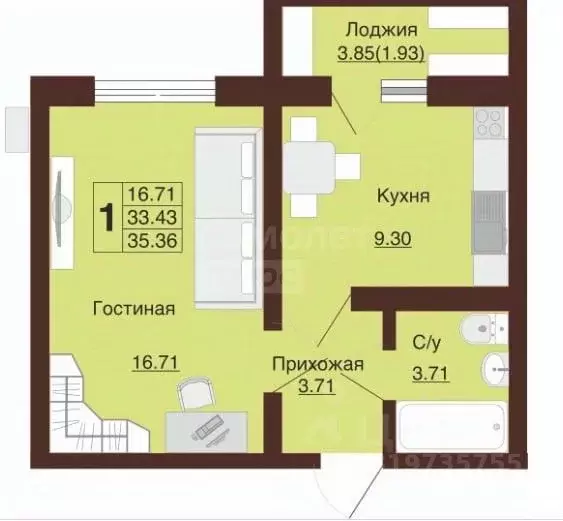 1-к кв. Оренбургская область, Оренбург Красный городок мкр, ул. ... - Фото 0