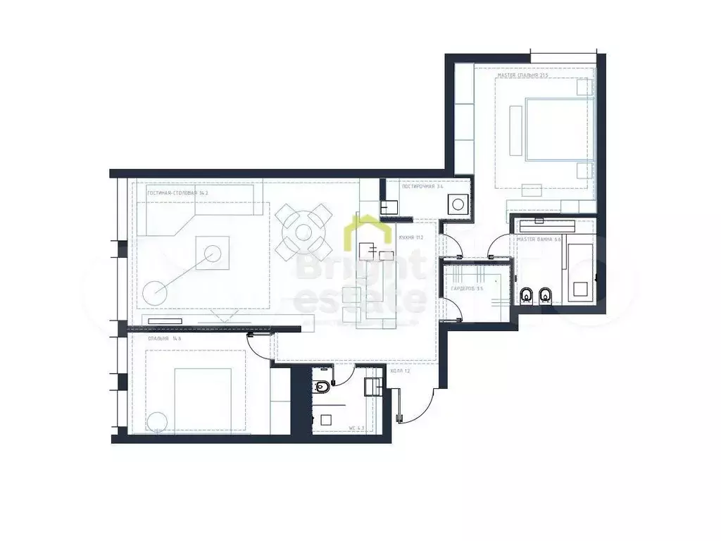 3-к. квартира, 100 м, 11/13 эт. - Фото 0