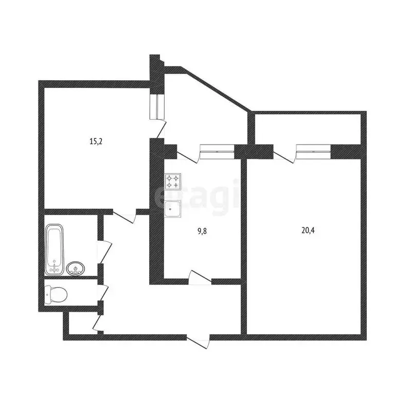 2-комнатная квартира: Белгород, улица Щорса, 45 (60 м) - Фото 0