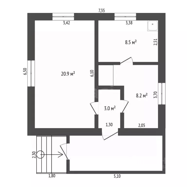 Дом в Амурская область, Тамбовский муниципальный округ, с. Лозовое ул. ... - Фото 2