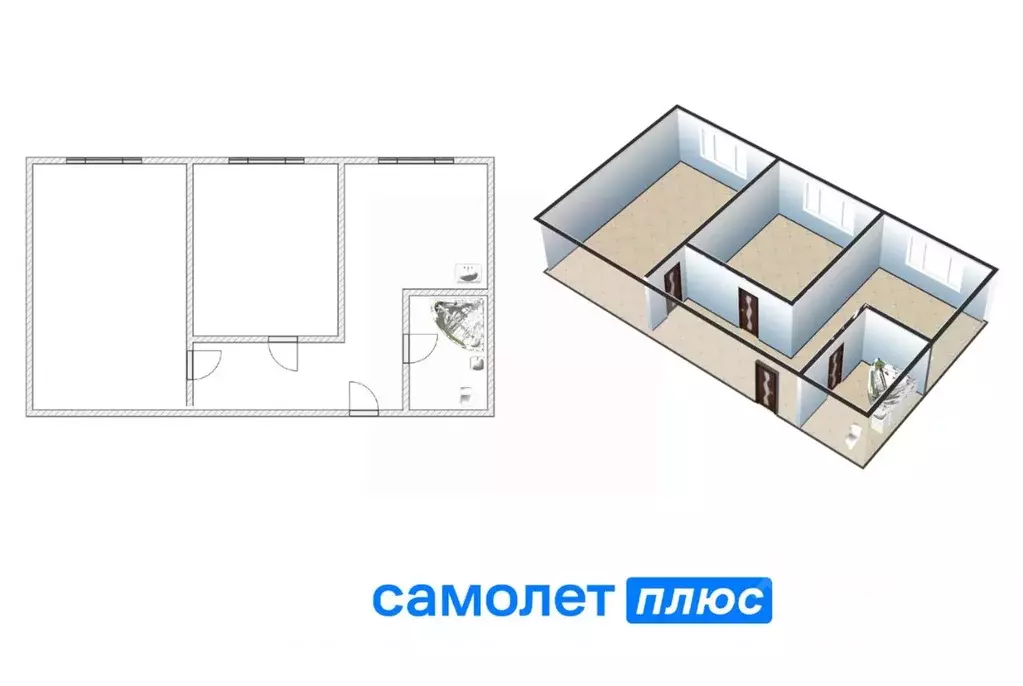 2-к кв. Кемеровская область, Кемерово ул. Дружбы, 35б (64.7 м) - Фото 0