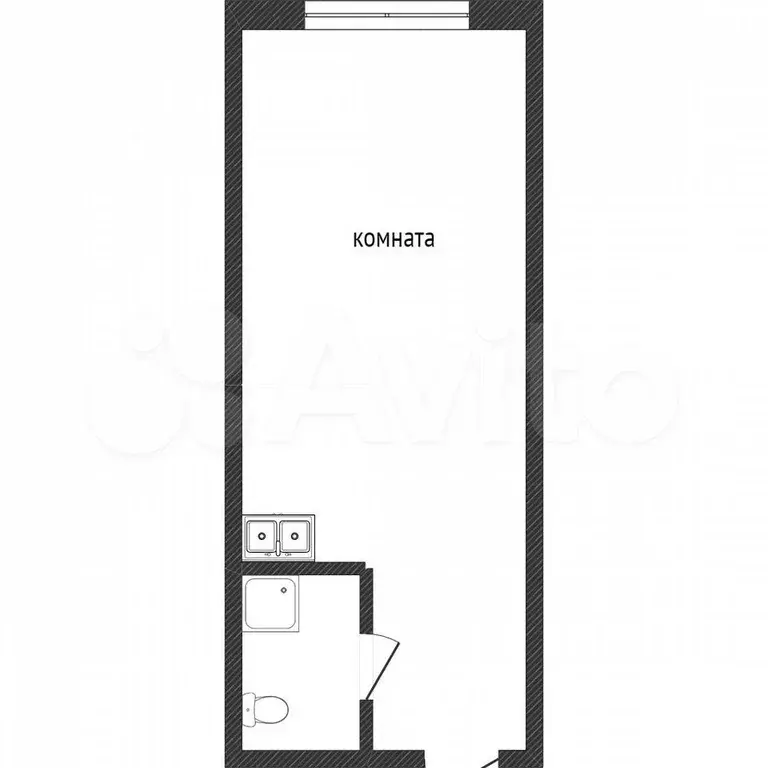 1-к. квартира, 23 м, 8/9 эт. - Фото 0