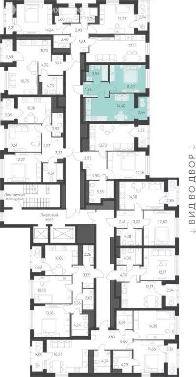 1-комнатная квартира: Екатеринбург, улица Академика Парина, 25 (35.52 ... - Фото 2