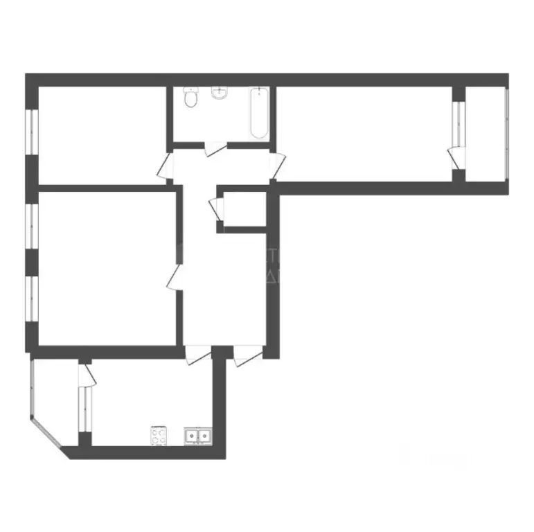 3-к кв. Тюменская область, Тюмень Депутатская ул., 80 (104.0 м) - Фото 1
