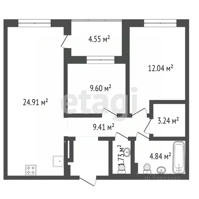 2-к кв. Тюменская область, Тюмень ул. Краснооктябрьская, 8 (66.0 м) - Фото 2