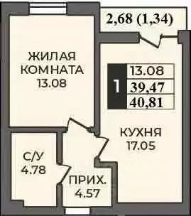 1-к кв. Оренбургская область, Оренбург ул. Ильи Глазунова, 21 (40.81 ... - Фото 0