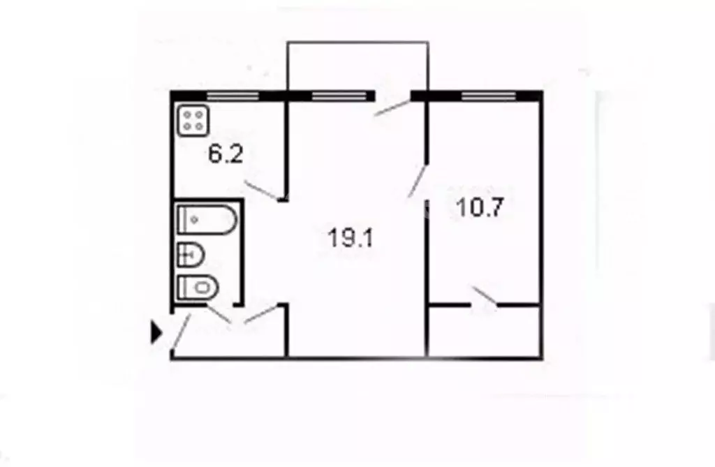 2-к кв. Новосибирская область, Новосибирск ул. Гоголя, 11А (44.4 м) - Фото 1