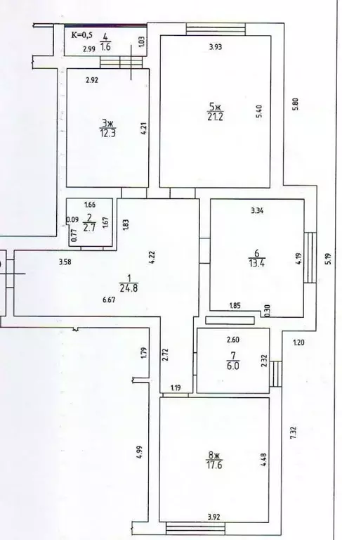3-к кв. Калининградская область, Калининград Галактическая ул., 2 ... - Фото 2