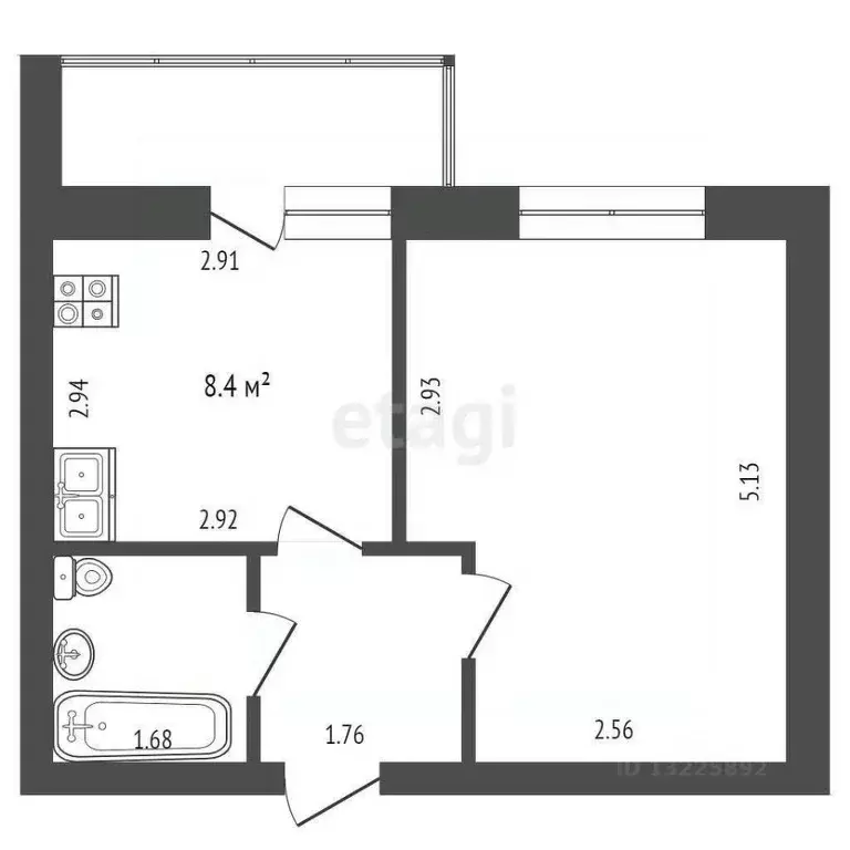 1-к кв. Вологодская область, Вологда Зеленый Город мкр, 1 (30.7 м) - Фото 1