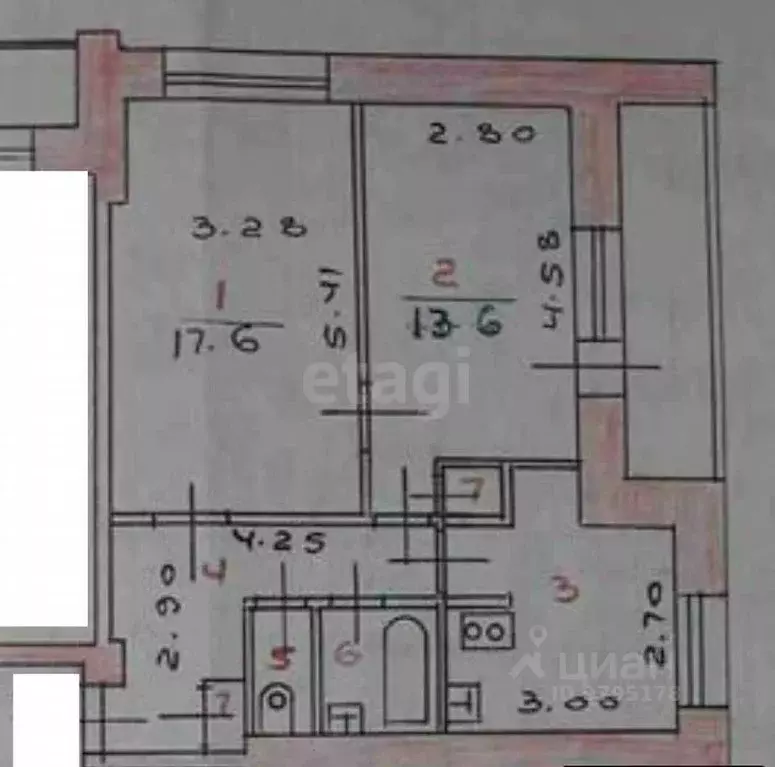 2-к кв. Татарстан, Казань ул. Декабристов, 115 (51.2 м) - Фото 2