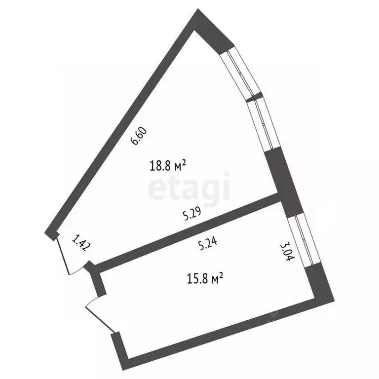 Комната Москва ул. Маросейка, 10/1С3 (35.1 м) - Фото 2