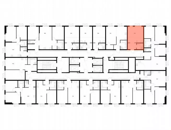 Квартира-студия, 25,5м, 13/33эт. - Фото 1