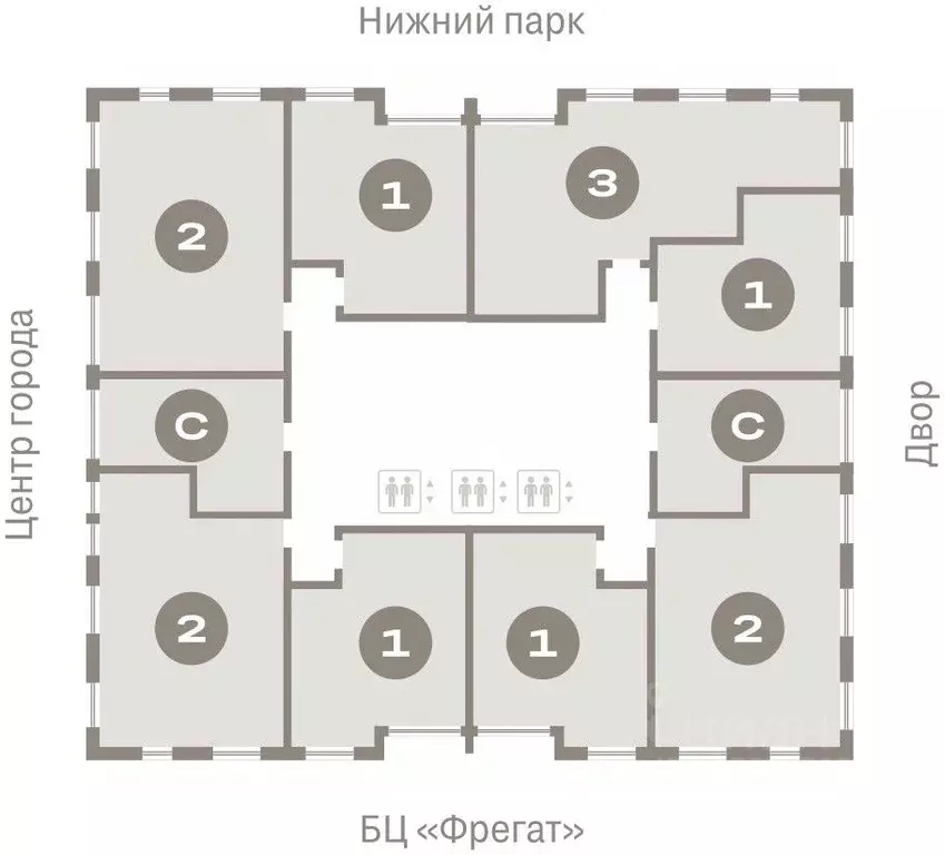 1-к кв. Липецкая область, Липецк пл. Петра Великого, 1 (40.68 м) - Фото 1