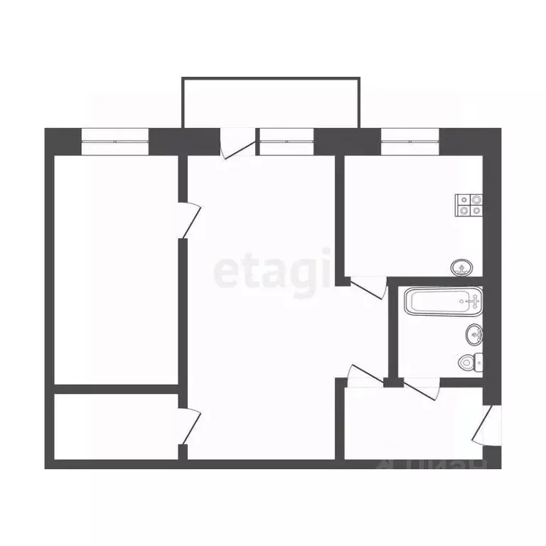 2-к кв. Иркутская область, Иркутск ул. Лермонтова, 305 (44.0 м) - Фото 2