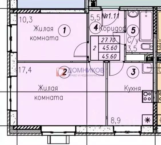 2-к кв. Московская область, Ступино Больничный пер. (45.6 м) - Фото 1