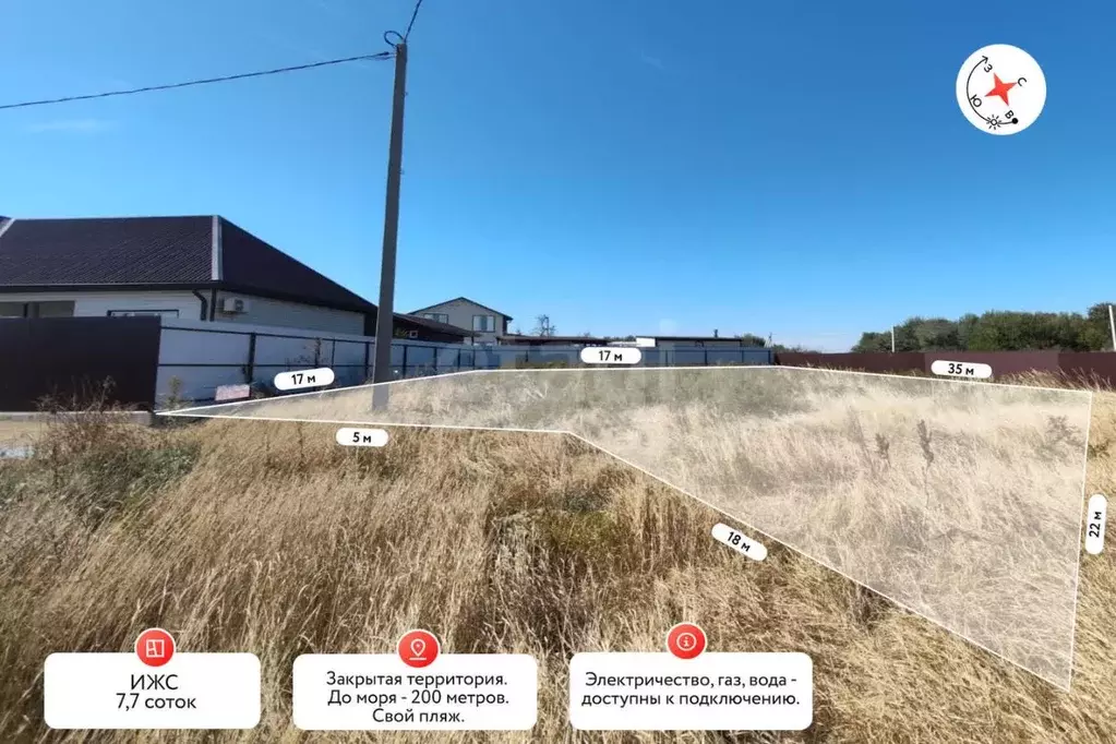 Участок в Краснодарский край, Темрюкский район, Фонталовское с/пос, ... - Фото 2