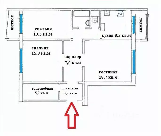 3-к кв. Москва Южнобутовская ул., 145 (80.0 м) - Фото 1