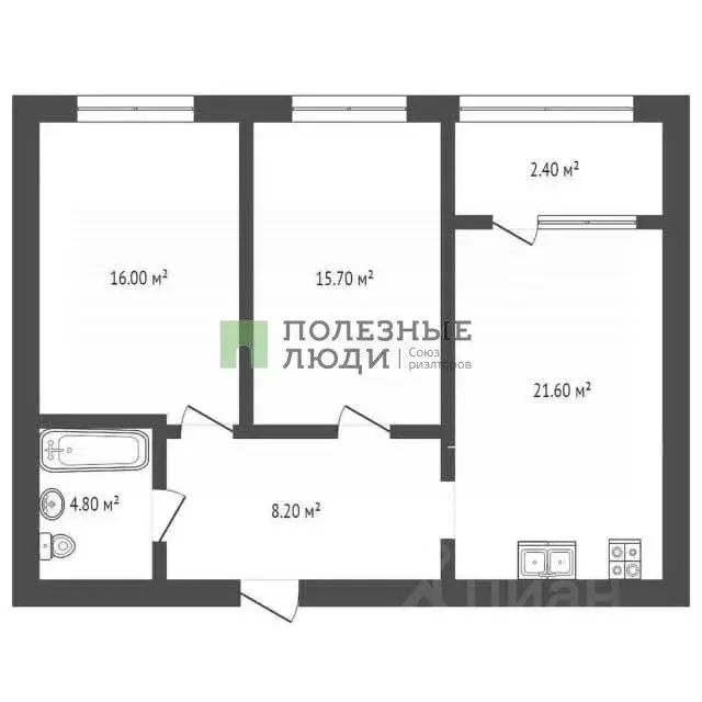 2-к кв. Краснодарский край, Новороссийск ул. Матвейкина, 1Ак3 (69.0 м) - Фото 1